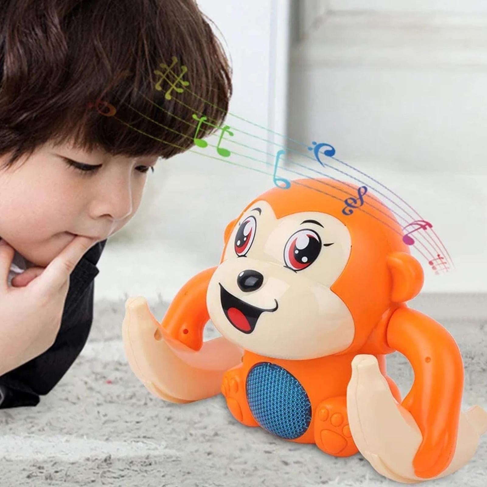 Amazon.co.jp: 電気猿のおもちゃ,光と音楽 音を感知するタンブリング